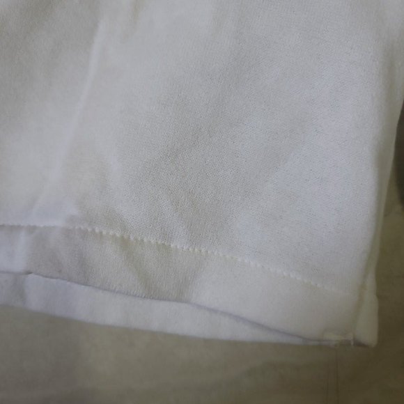 Vintage Lightning Bolt White Sweat Shorts 50/50 Made in USA Size Medium - Picture 2 of 9